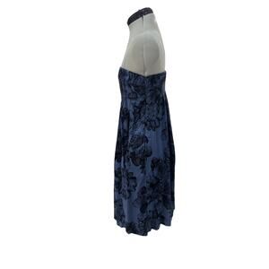 Anthropologie Moulinette Soeurs blue floral print strapless dress